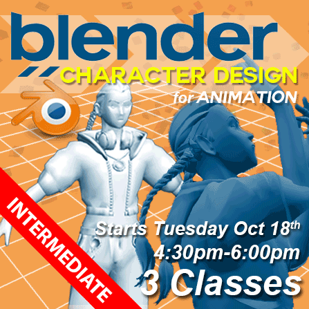 Character Design for Animation Online - starts Tuesday October 18th