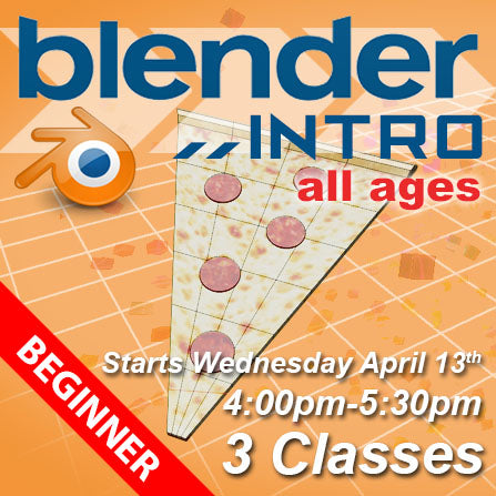 Introduction to 3D Animation Online - starts Wednesday April 13