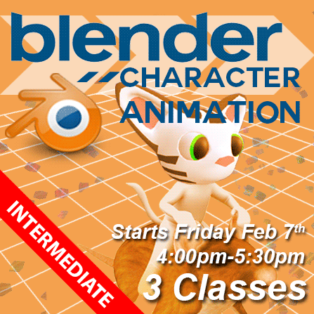 3D Character Animation Kids & Teens - starts Friday February 7