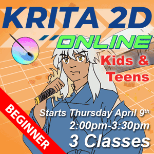 Digital Drawing and 2D Animation Online - starts Thursday April 9