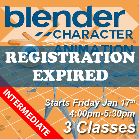 3D Character Animation Kids & Teens - starts Friday January 17